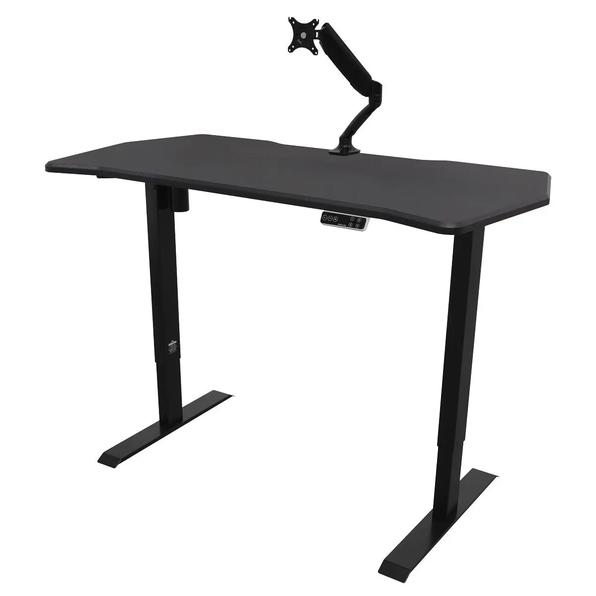 Dellonda Carbon Electric Height Adjustable Standing Desk with Memory, Quiet, 1400 x 700mm - Image 4