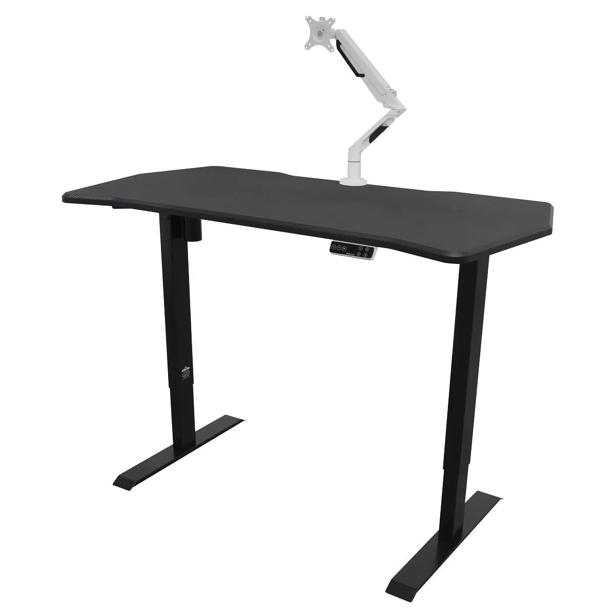 Dellonda Carbon Electric Height Adjustable Standing Desk with Memory, Quiet, 1400 x 700mm - Image 6
