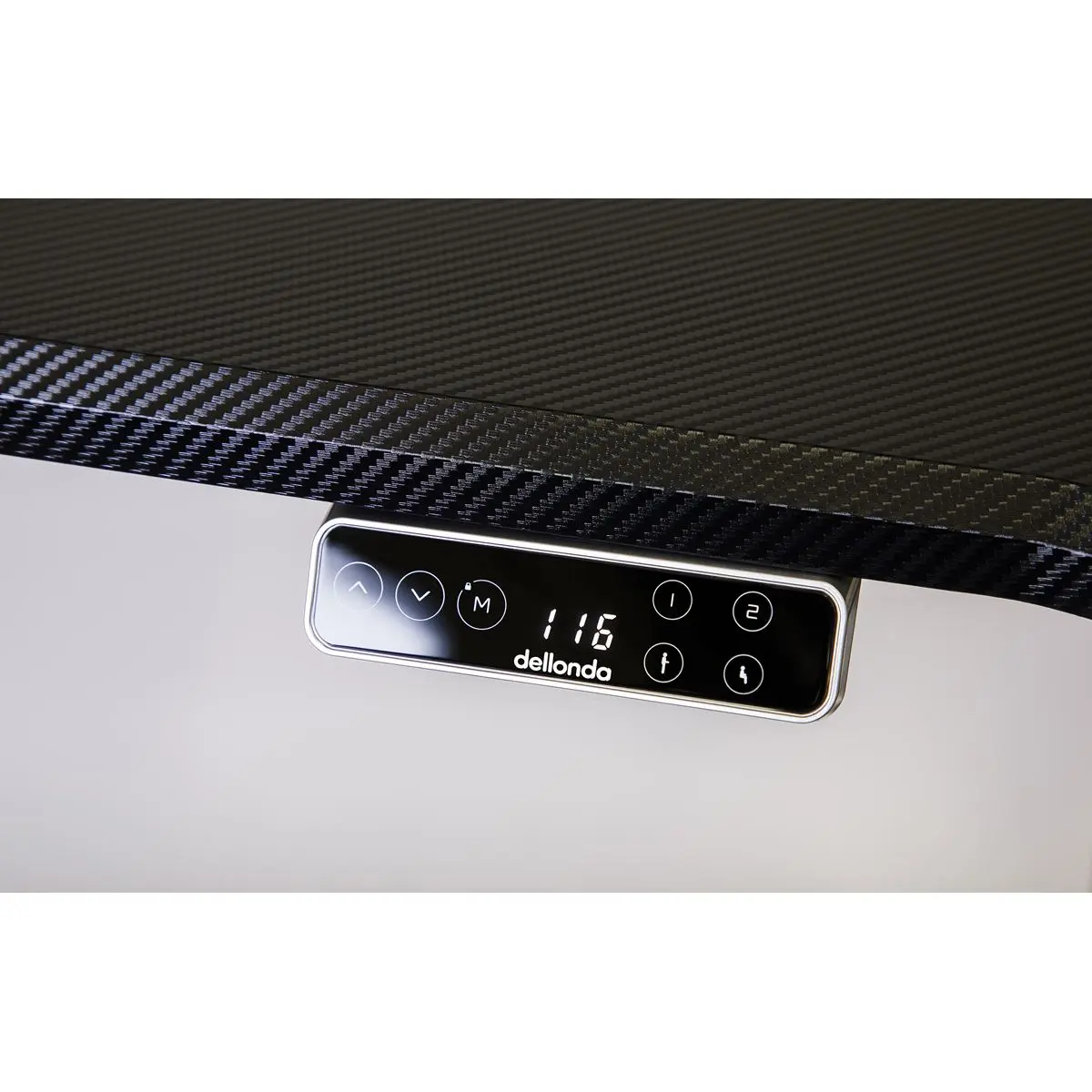 Dellonda Carbon Electric Height Adjustable Standing Desk with Memory, Quiet, 1400 x 700mm - Image 8