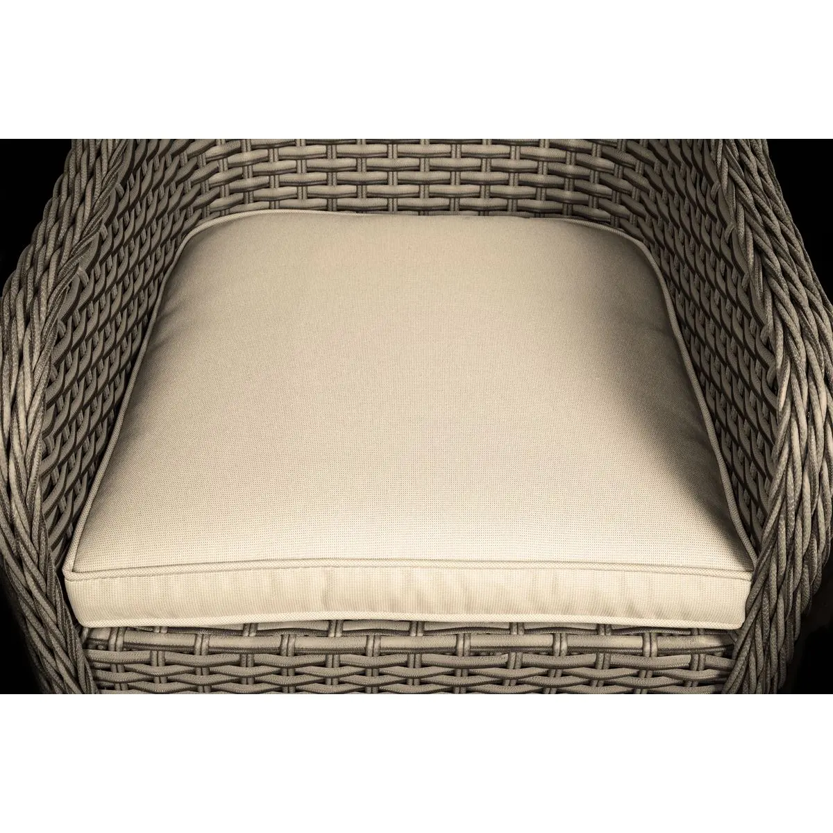 Dellonda Chester Rattan Wicker Garden Dining Chairs with Cushion, Brown - Image 8