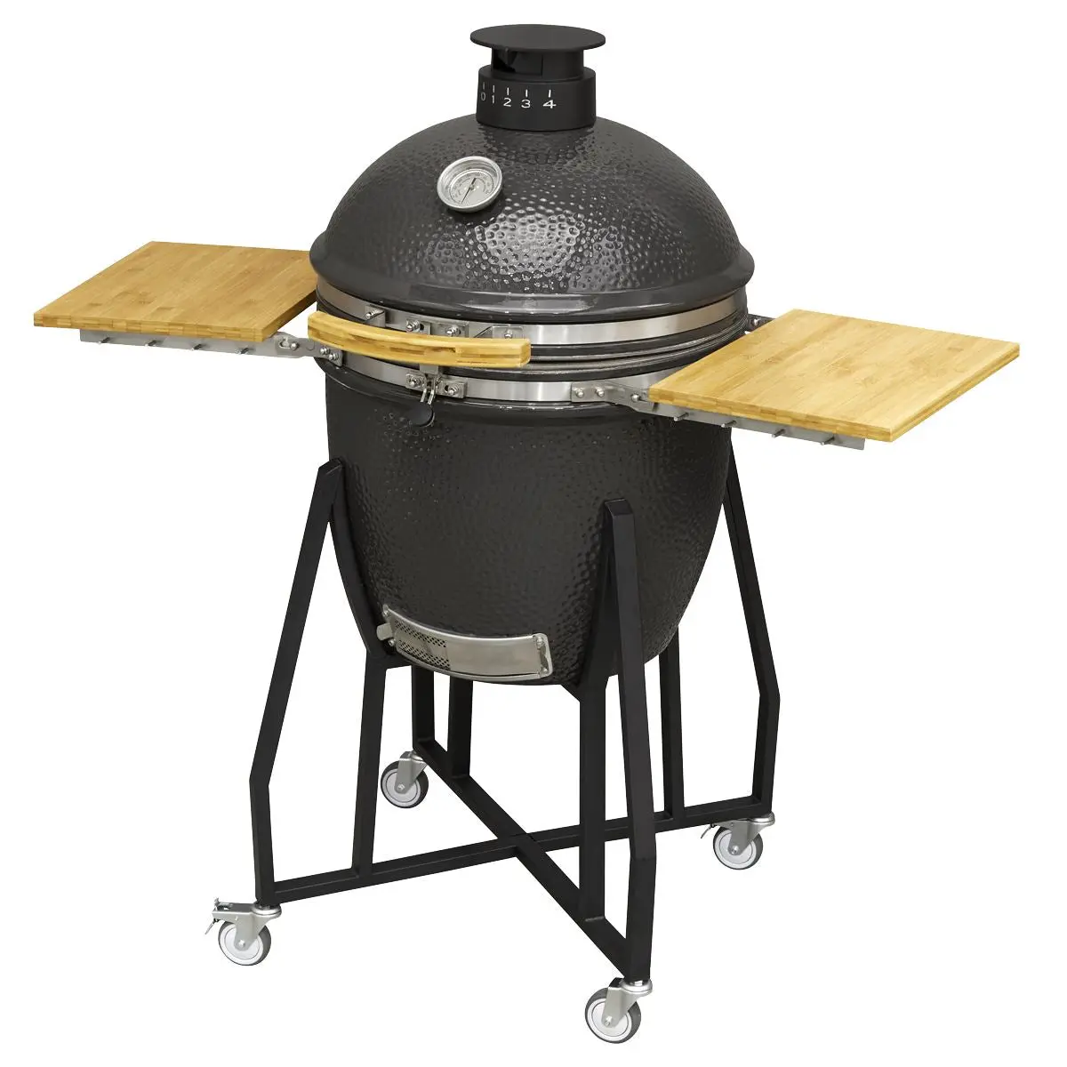 Dellonda Deluxe 22"(56cm) Ceramic Kamado Style BBQ Grill/Oven/Smoker, Supplied with Wheeled Stand - Image 6