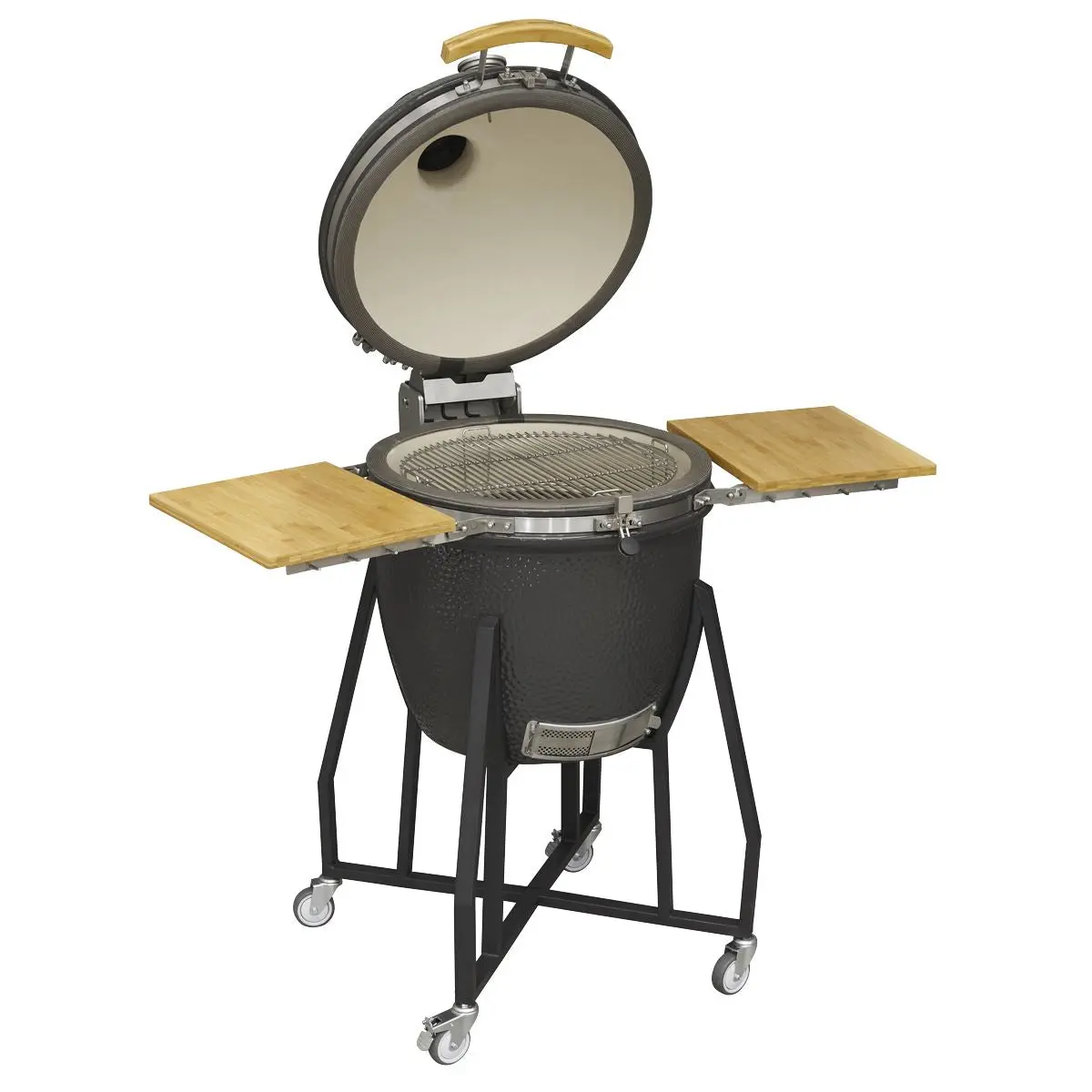 Dellonda Deluxe 22"(56cm) Ceramic Kamado Style BBQ Grill/Oven/Smoker, Supplied with Wheeled Stand - Image 8