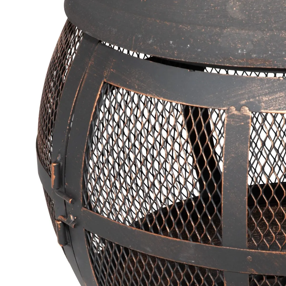 Dellonda Deluxe 360° Chiminea/Fire Pit/Outdoor Heater - Antique Bronze Finish - DG112 - Image 14