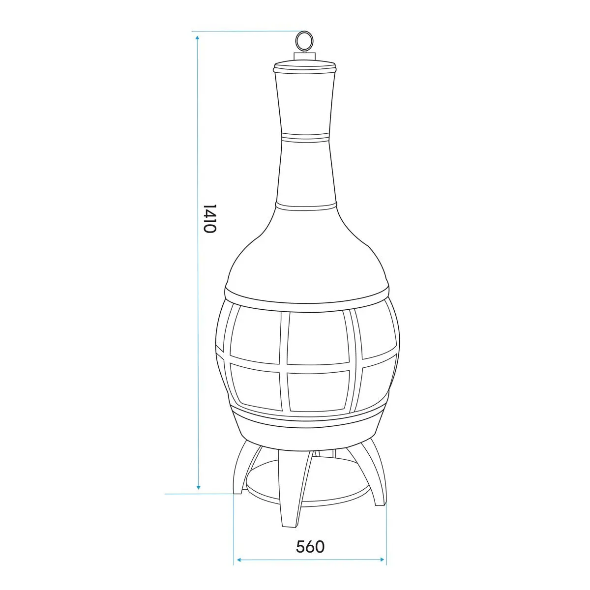 Dellonda Deluxe 360° Chiminea/Fire Pit/Outdoor Heater - Antique Bronze Finish - DG112 - Image 17