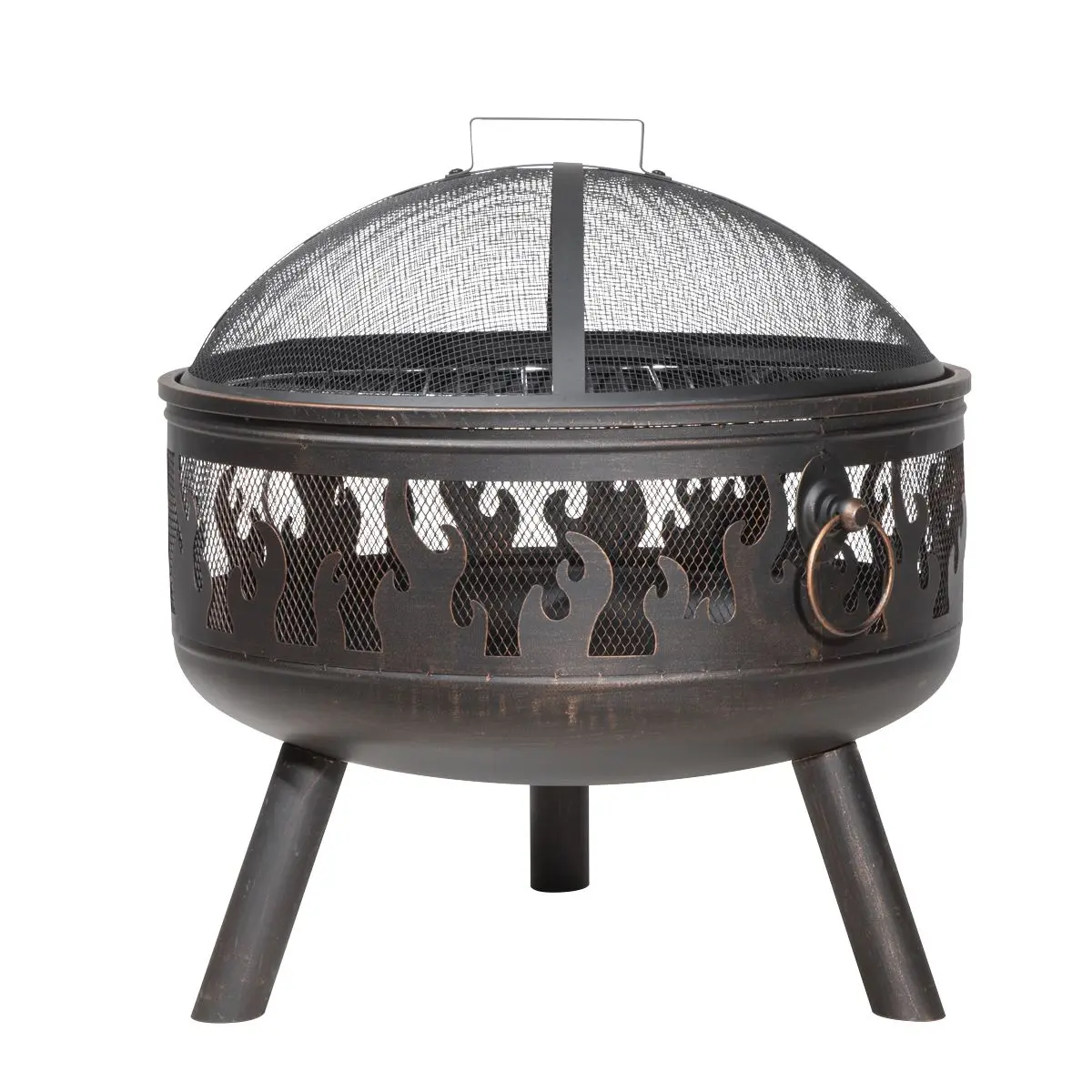 Dellonda Deluxe Firepit Fireplace Outdoor Patio Heater, Cooking Grill & Poker - Image 6