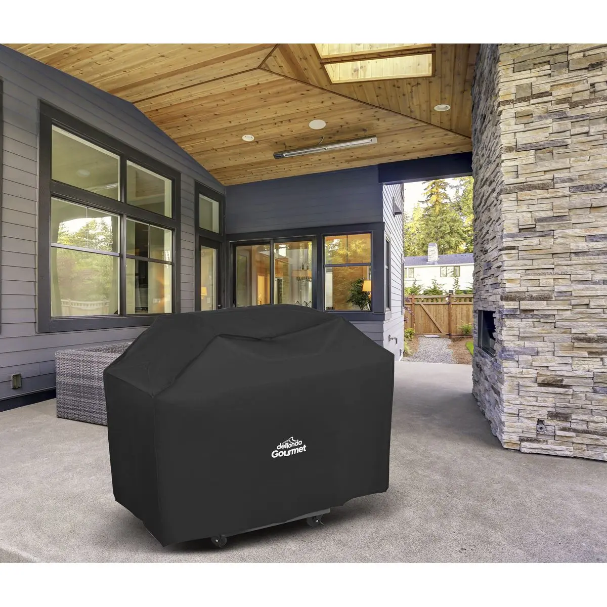 Dellonda Deluxe Oxford Style Water-Resistant Cover for BBQs, 1270 x 920mm - Image 3