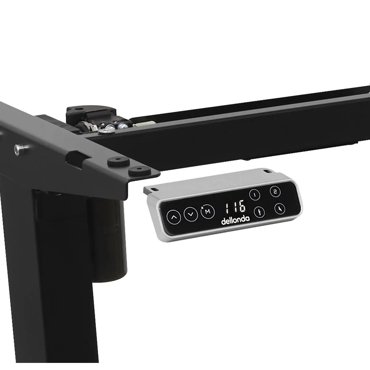 Dellonda Electric Adjustable Desk Frame, Digital Controls, 70kg Capacity, Black - Image 2