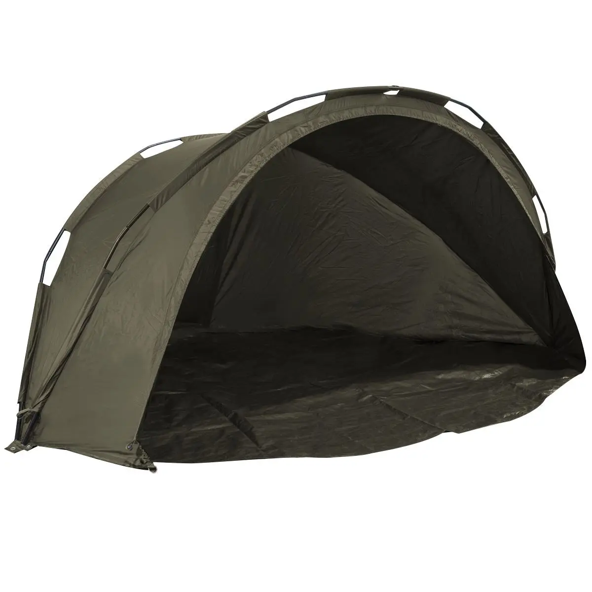 Dellonda Fishing Bivvy Carp Tent Lightweight 2-Man Waterproof & UV Protection Quick Assembly Pre-Threaded Poles with Ground Sheet & Heavy Duty Ground Pegs - Image 4
