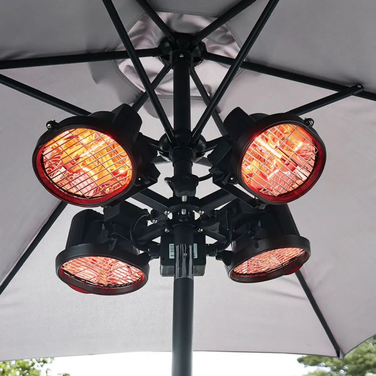 Dellonda Folding Parasol/Gazebo/Patio Outdoor Infrared Heater, Four Panels, Extra Long 5M Cable, 1800W - DG178 - Image 4