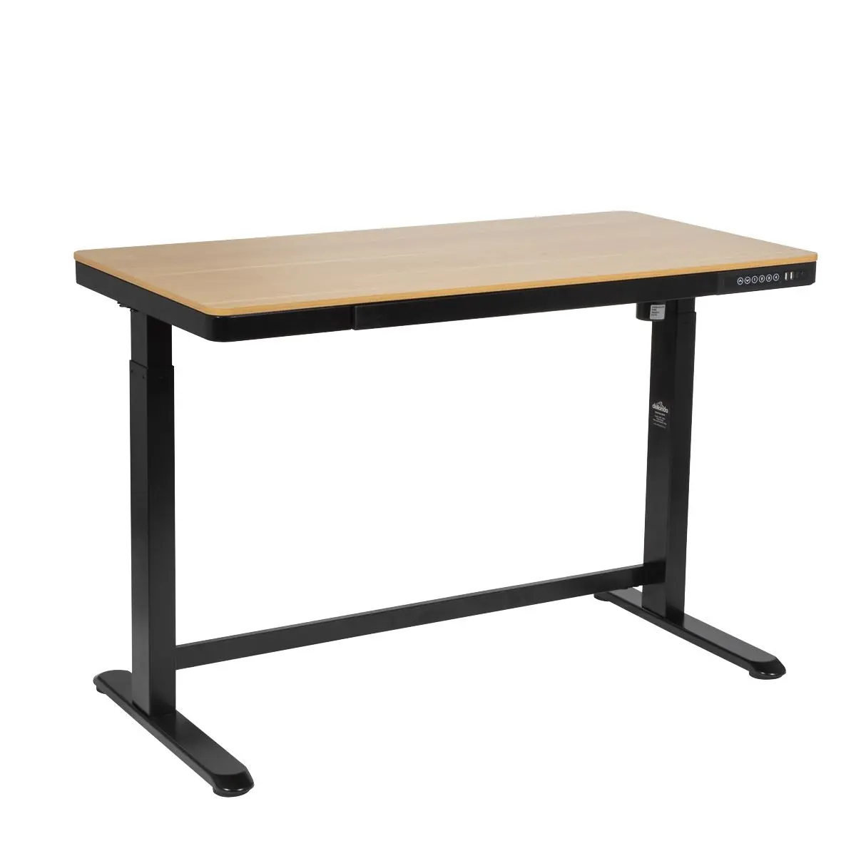 Dellonda Oak Electric Adjustable Standing Desk with USB & Drawer, 1200 x 600mm