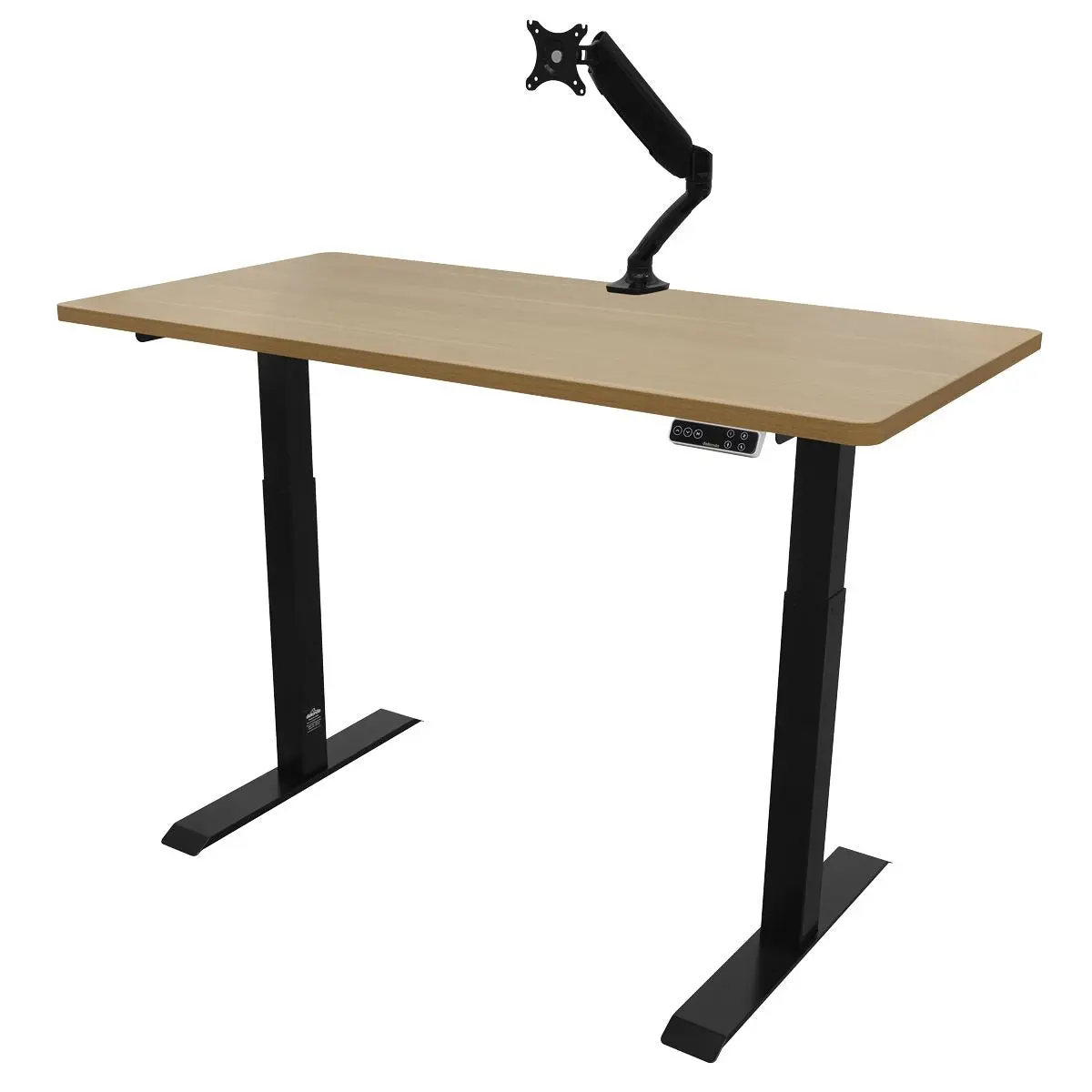 Dellonda Oak Electric Height Adjustable Standing Desk, 1400 x 700mm Dual Motor 100kg - Image 4
