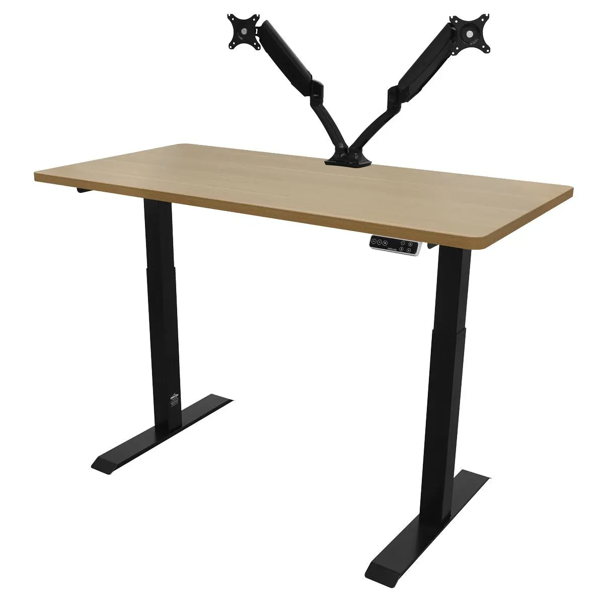 Dellonda Oak Electric Height Adjustable Standing Desk, 1400 x 700mm Dual Motor 100kg - Image 5