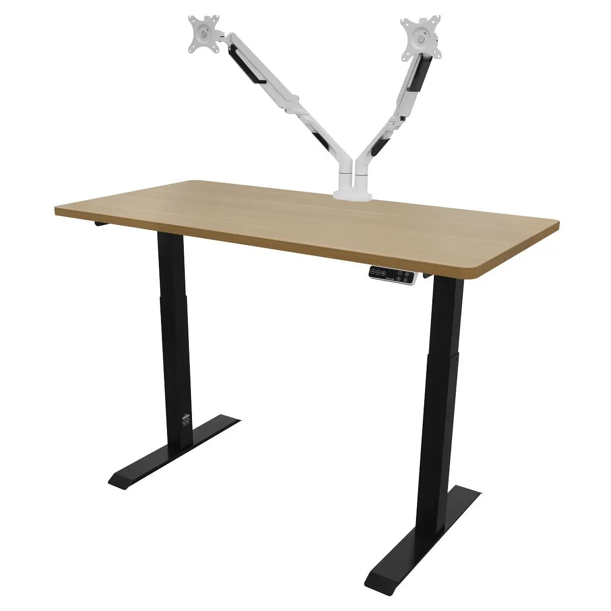 Dellonda Oak Electric Height Adjustable Standing Desk, 1400 x 700mm Dual Motor 100kg - Image 7