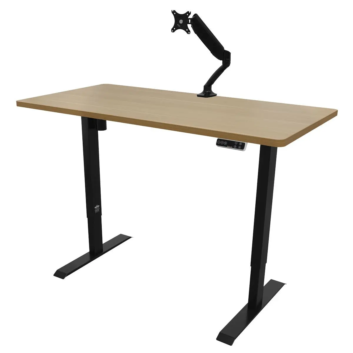 Dellonda Oak Electric Height Adjustable Standing Desk with Memory, Quiet & Fast 1400 x 700mm - Image 5