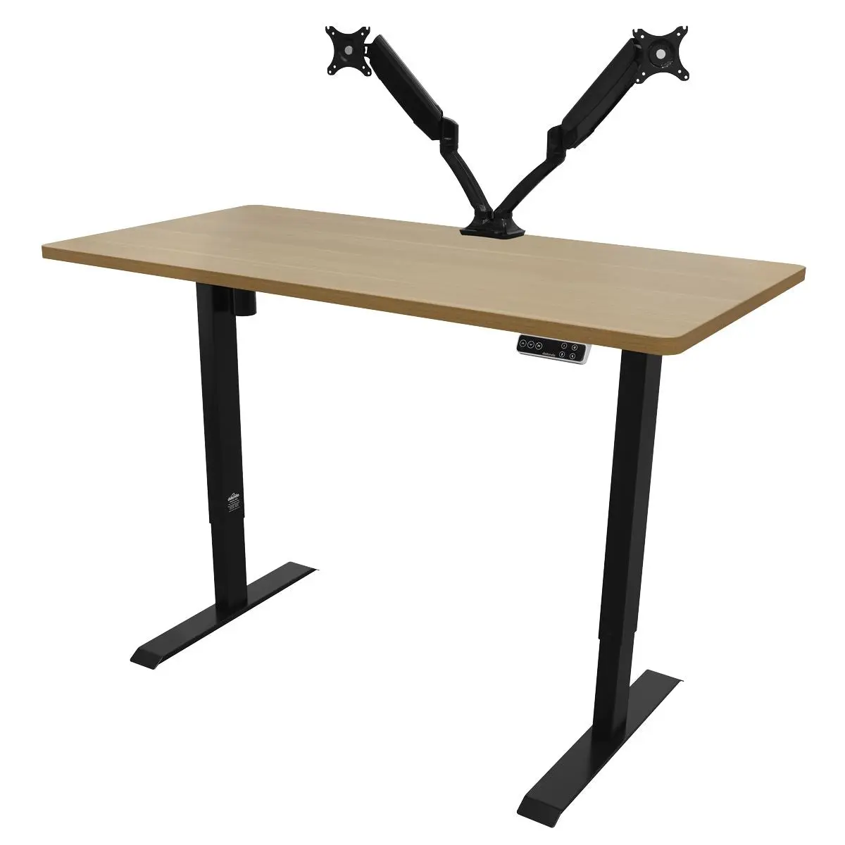 Dellonda Oak Electric Height Adjustable Standing Desk with Memory, Quiet & Fast 1400 x 700mm - Image 6