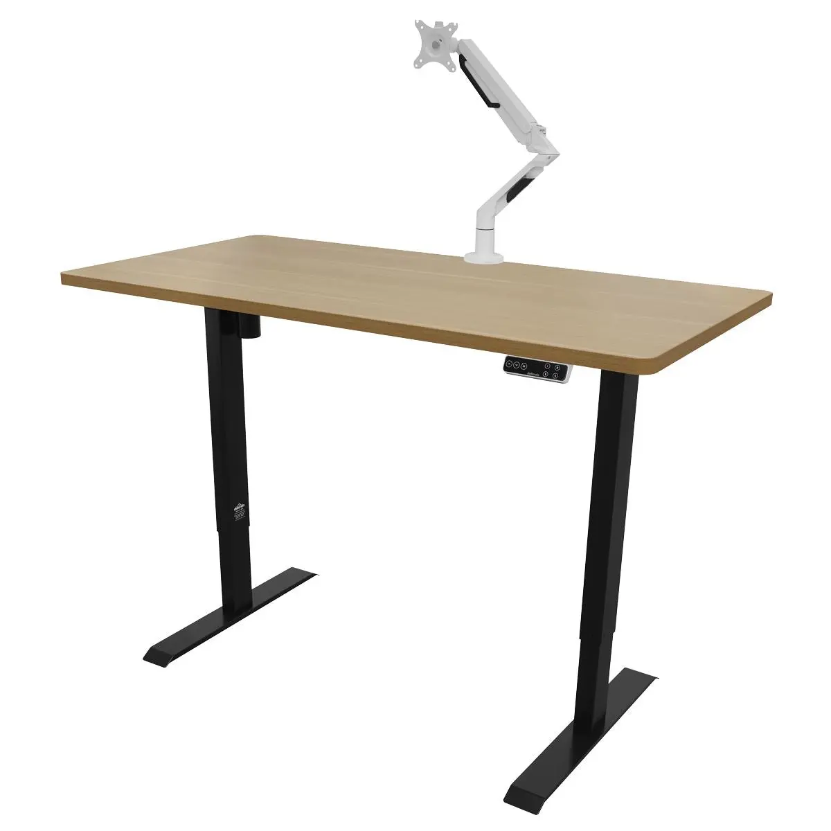 Dellonda Oak Electric Height Adjustable Standing Desk with Memory, Quiet & Fast 1400 x 700mm - Image 7