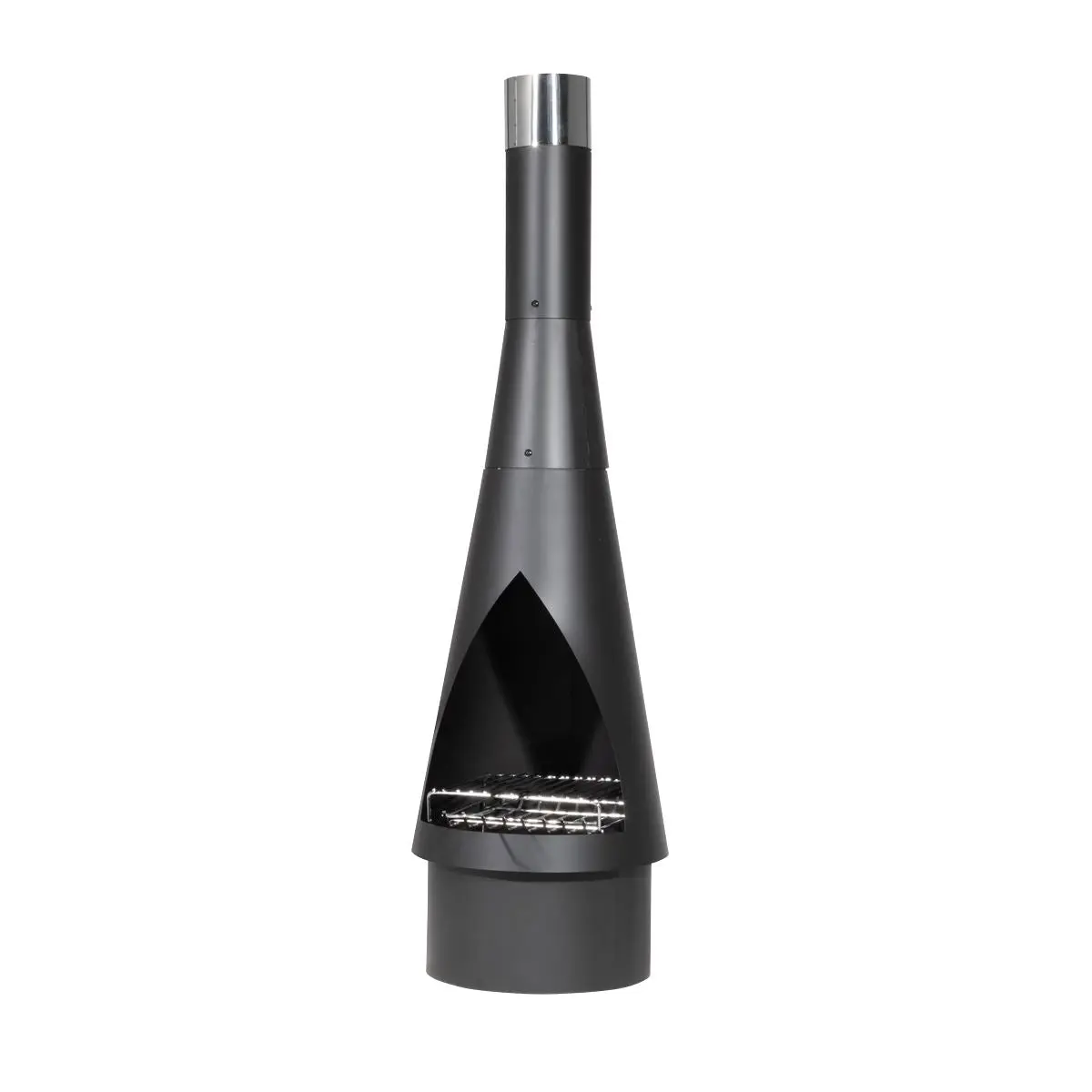 Dellonda Outdoor Chiminea, Fireplace, Fire Pit, Heater, Durable, Black Steel - Image 10
