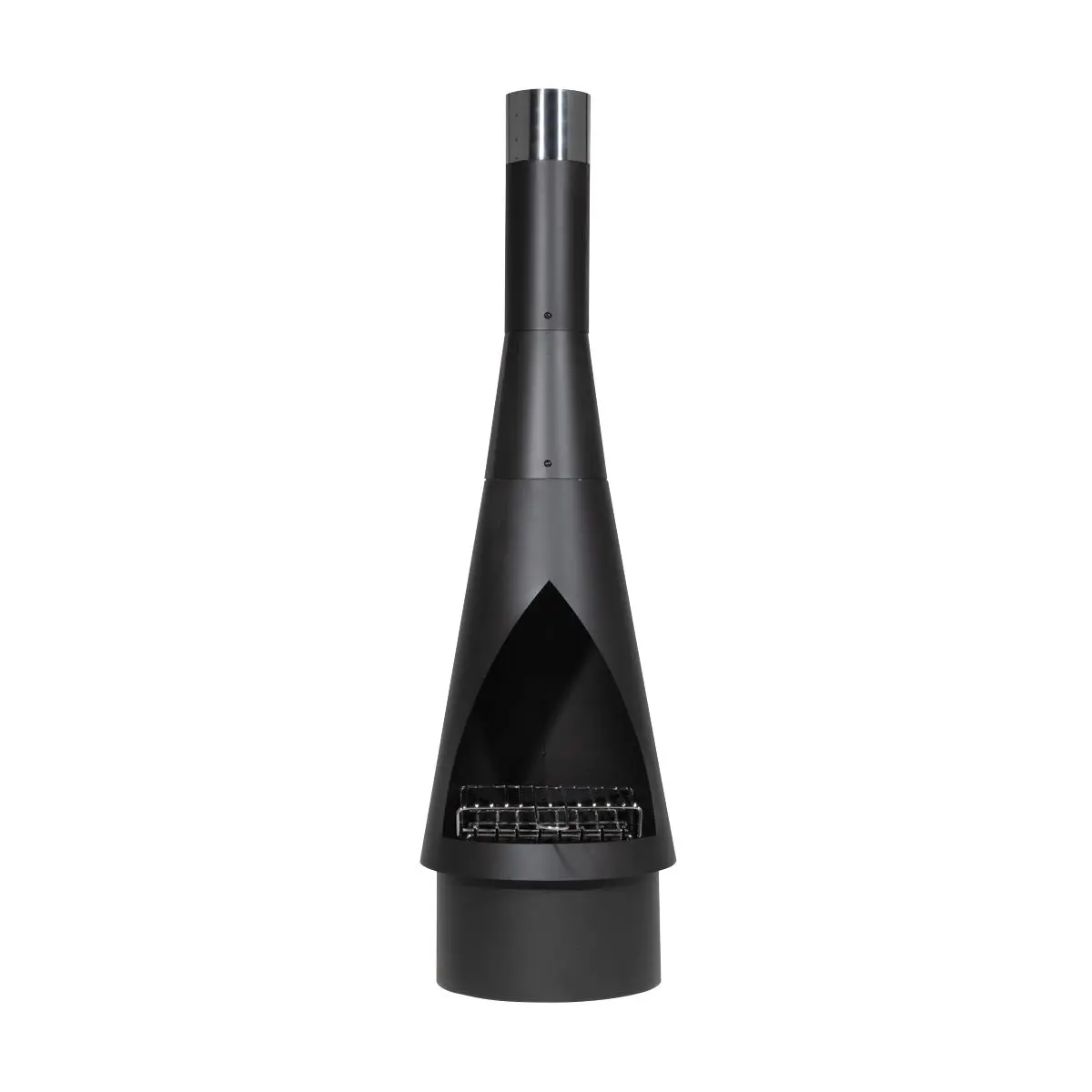 Dellonda Outdoor Chiminea, Fireplace, Fire Pit, Heater, Durable, Black Steel - Image 2