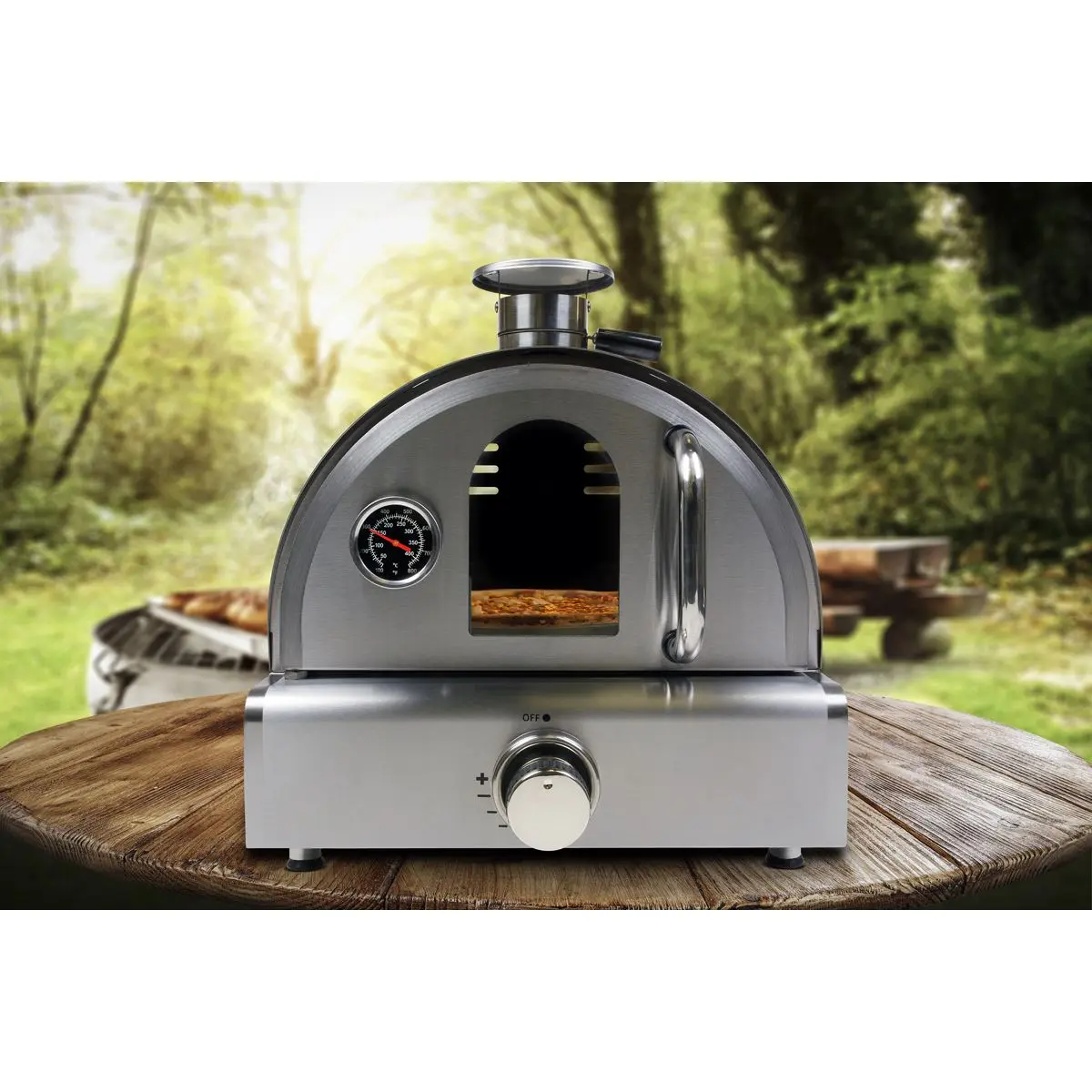 Dellonda Outdoor Tabletop Gas Powered Pizza Oven with Temperature Display - DG104 - Image 15