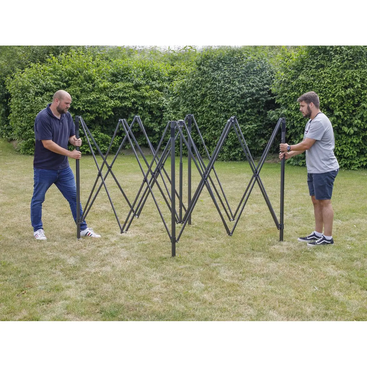 Dellonda Premium 3 x 3m Pop-Up Gazebo, PVC Coated, Water Resistant Fabric, Supplied with Carry Bag, Rope, Stakes & Weight Bags - Beige Canopy - Image 2