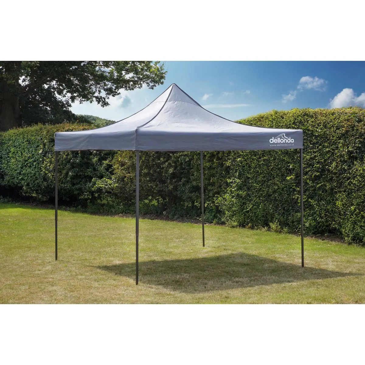 Dellonda Premium 3 x 3m Pop-Up Gazebo, PVC Coated, Water Resistant Fabric, Supplied with Carry Bag, Rope, Stakes & Weight Bags - Grey Canopy - Image 4