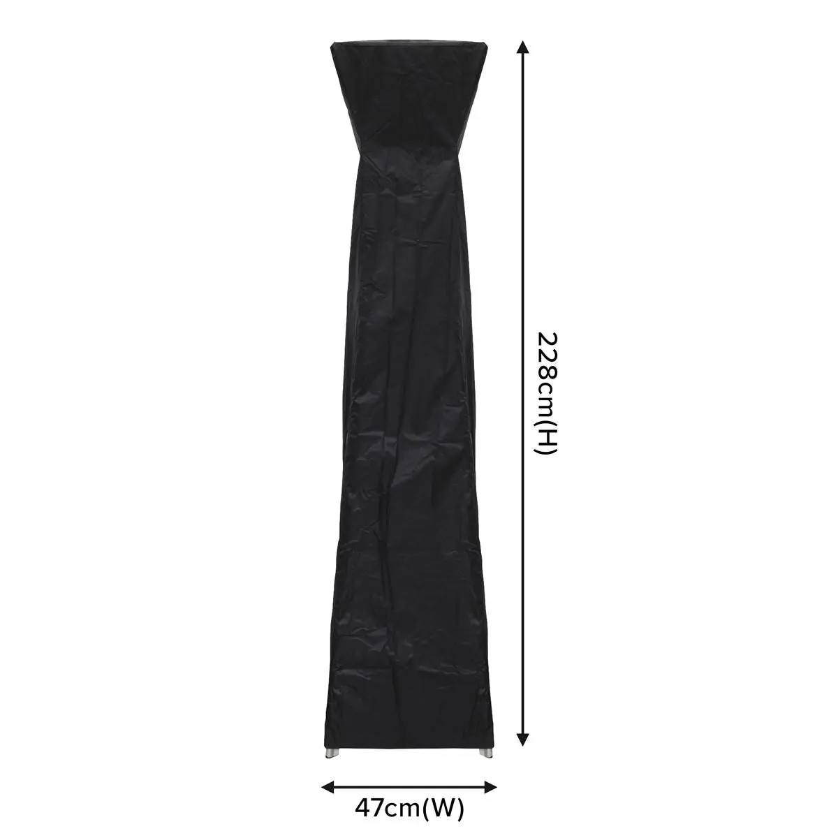 Dellonda Pyramid Gas Tower Patio Heater Water-Resistant Cover 2280 x 470mm, Black - Image 2