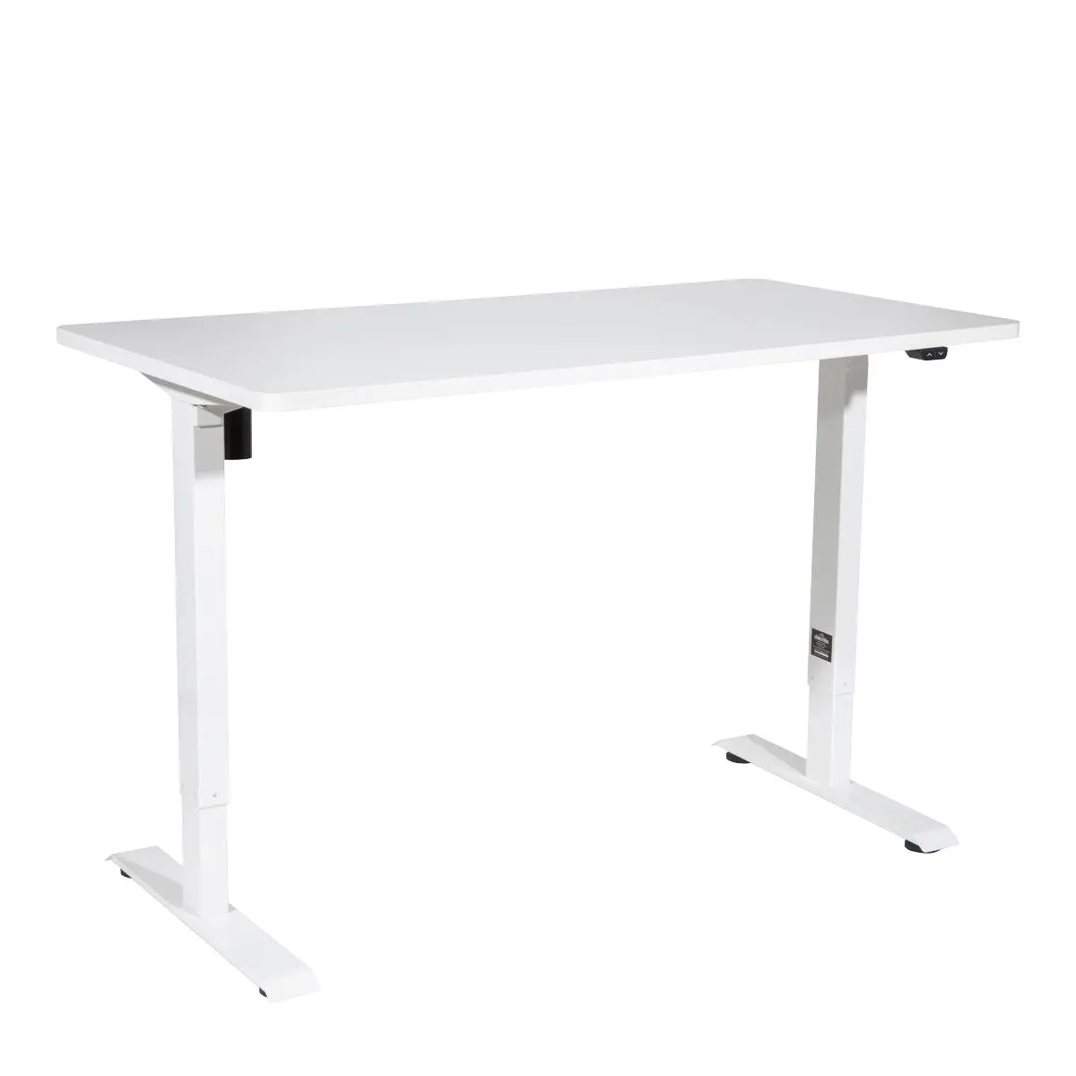 Dellonda Single Motor Height-Adjustable Electric Sit & Stand Desk with White Desktop & Frame