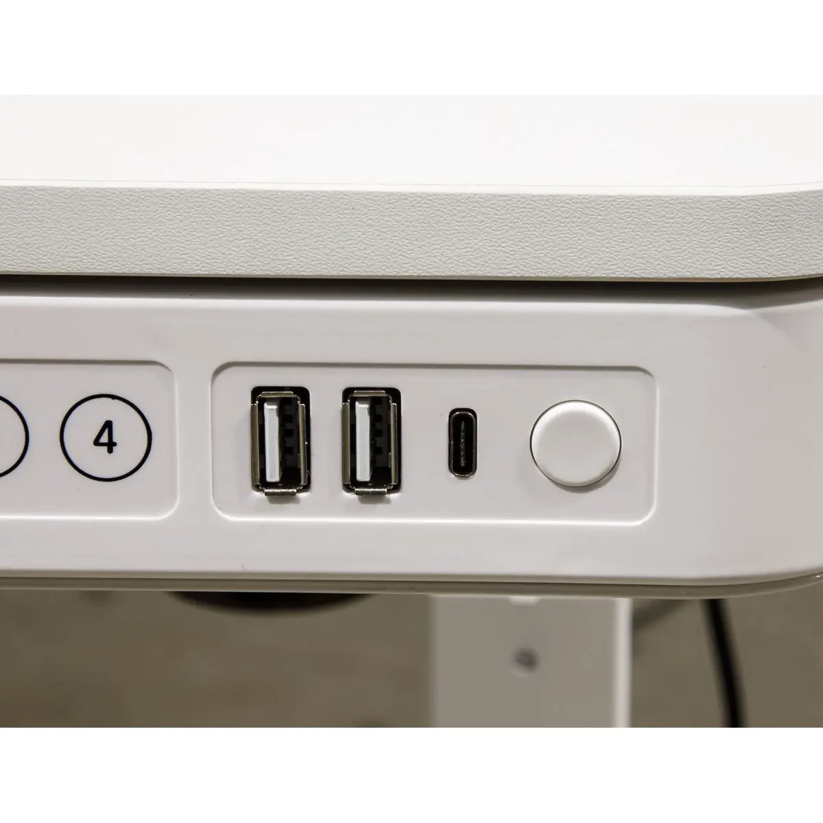 Dellonda White Electric Adjustable Standing Desk with USB & Drawer, 1200 x 600mm - Image 7