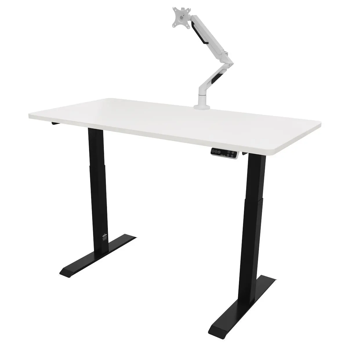 Dellonda White Electric Height Adjustable Standing Desk, 1400 x 700mm Dual Motor 100kg - Image 6