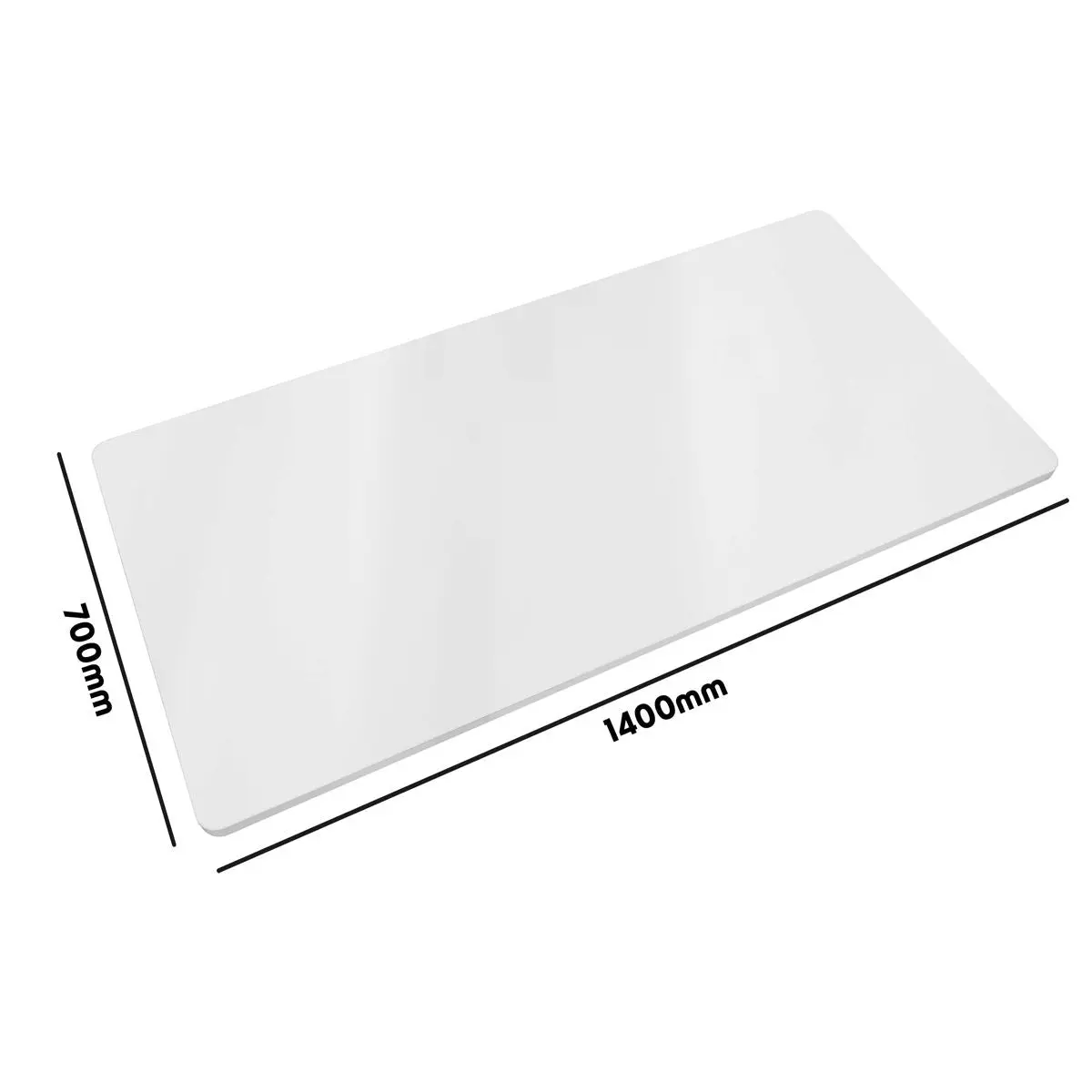 Dellonda White Rectangular Desktop 1400 x 700mm, 1" Thickness - DH19 - Image 5