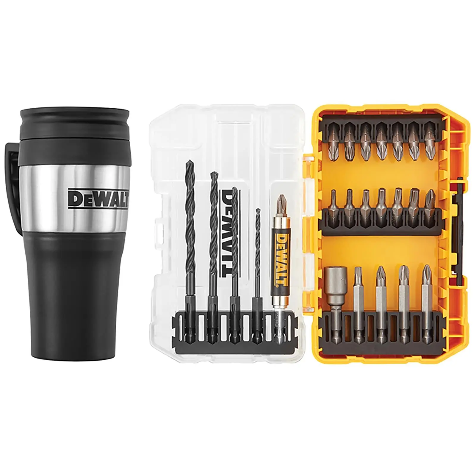 DeWalt Screwdriver and Drill Bit Set 25 Piece with Thermal Mug - Image 2
