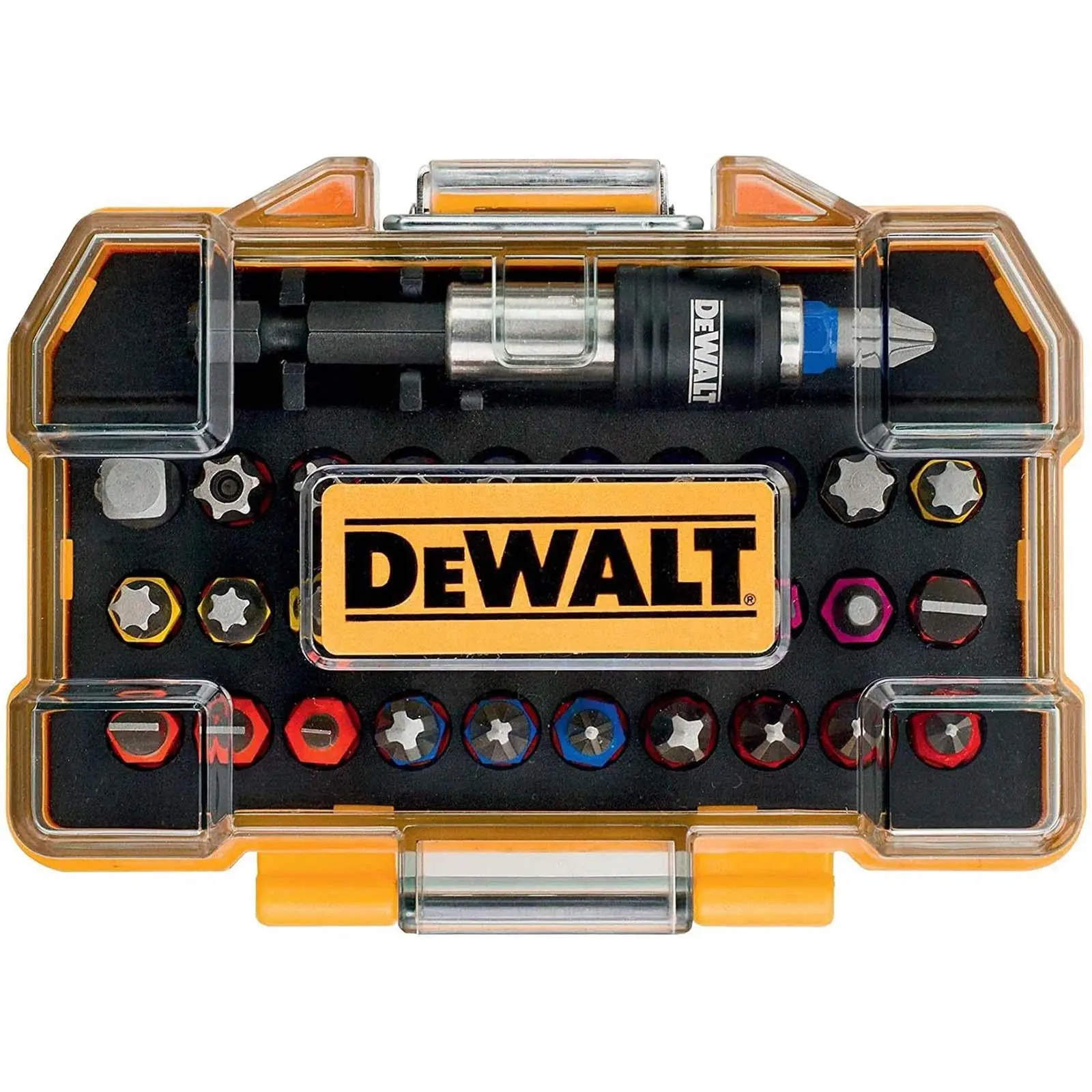 DeWalt Screwdriver Bit Set Colour Coded Magnetic Bit Holer Pozi Phillips Slotted Trx - Image 3