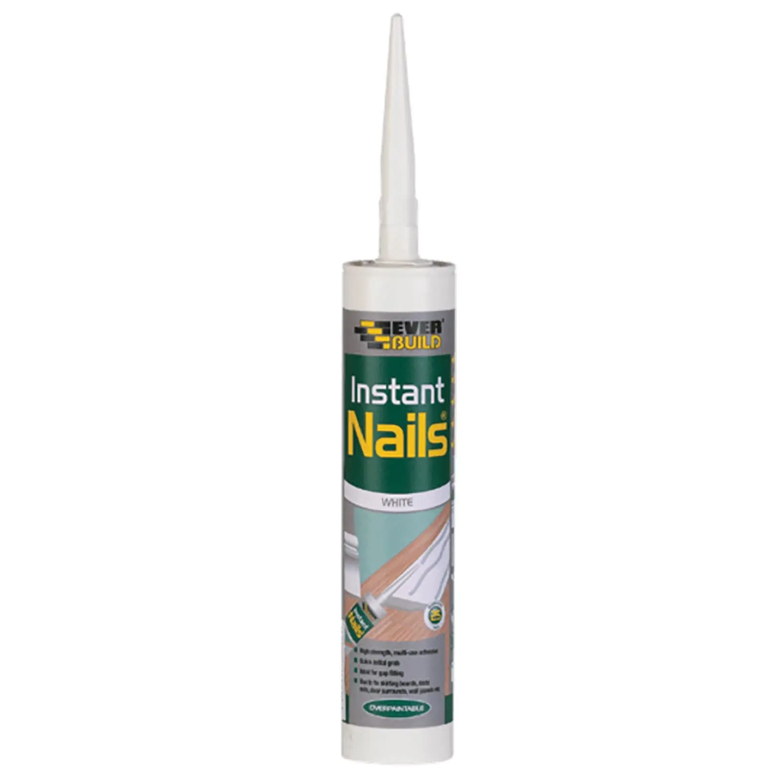EverBuild Instant Nails White 290ml High Strength Solvent Free Gap Filling 25 Pack - Image 2