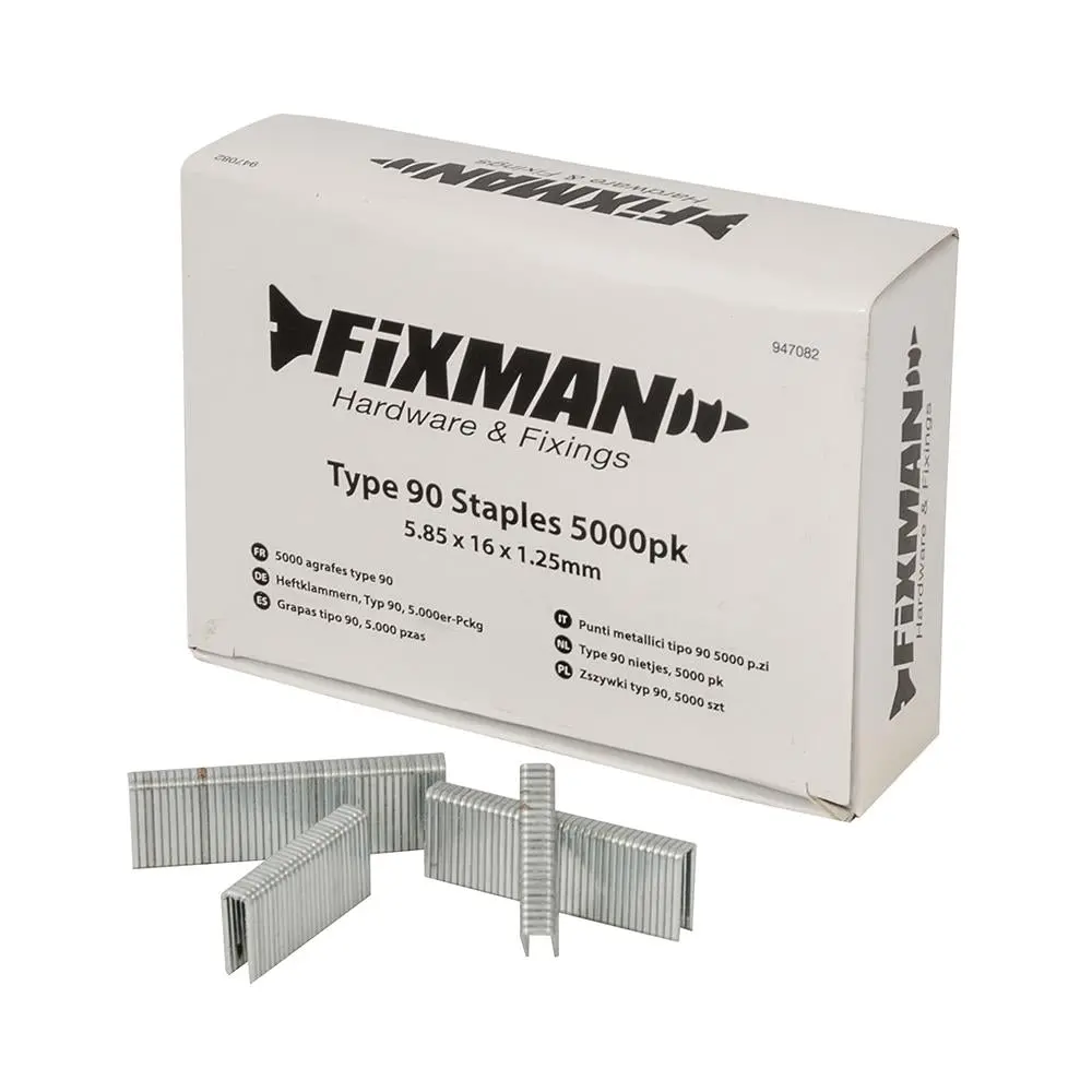 Fixman 5000pc Type 90 Staples 10-22mm Heavy Duty Crown Stapler Gun Fixings - Image 12