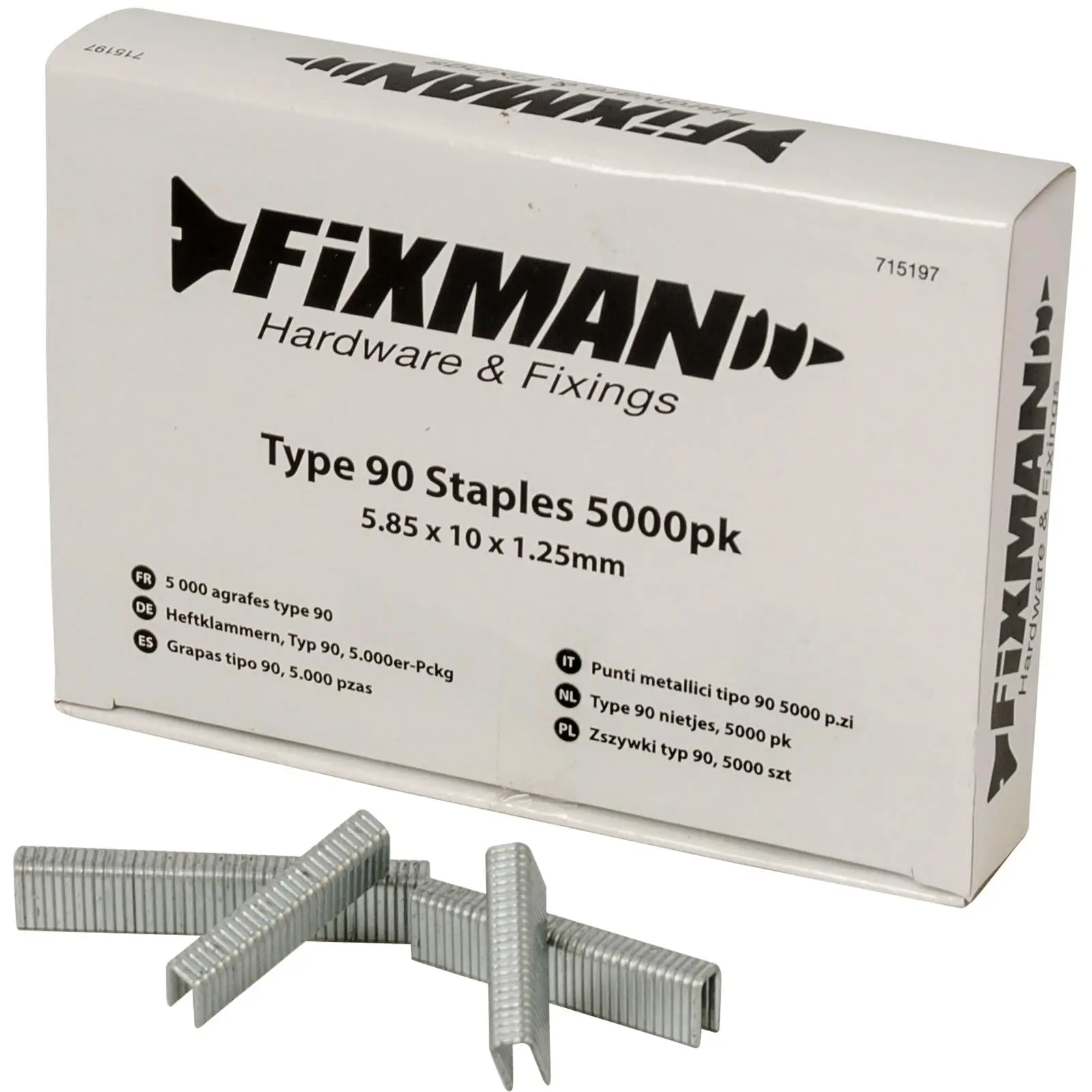 Fixman 5000pc Type 90 Staples 10-22mm Heavy Duty Crown Stapler Gun Fixings - Image 17