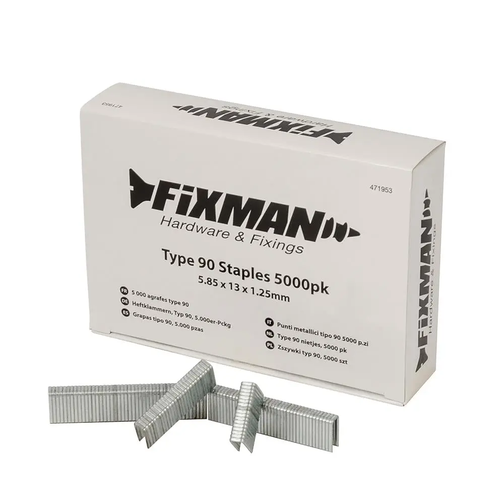 Fixman 5000pc Type 90 Staples 10-22mm Heavy Duty Crown Stapler Gun Fixings - Image 22