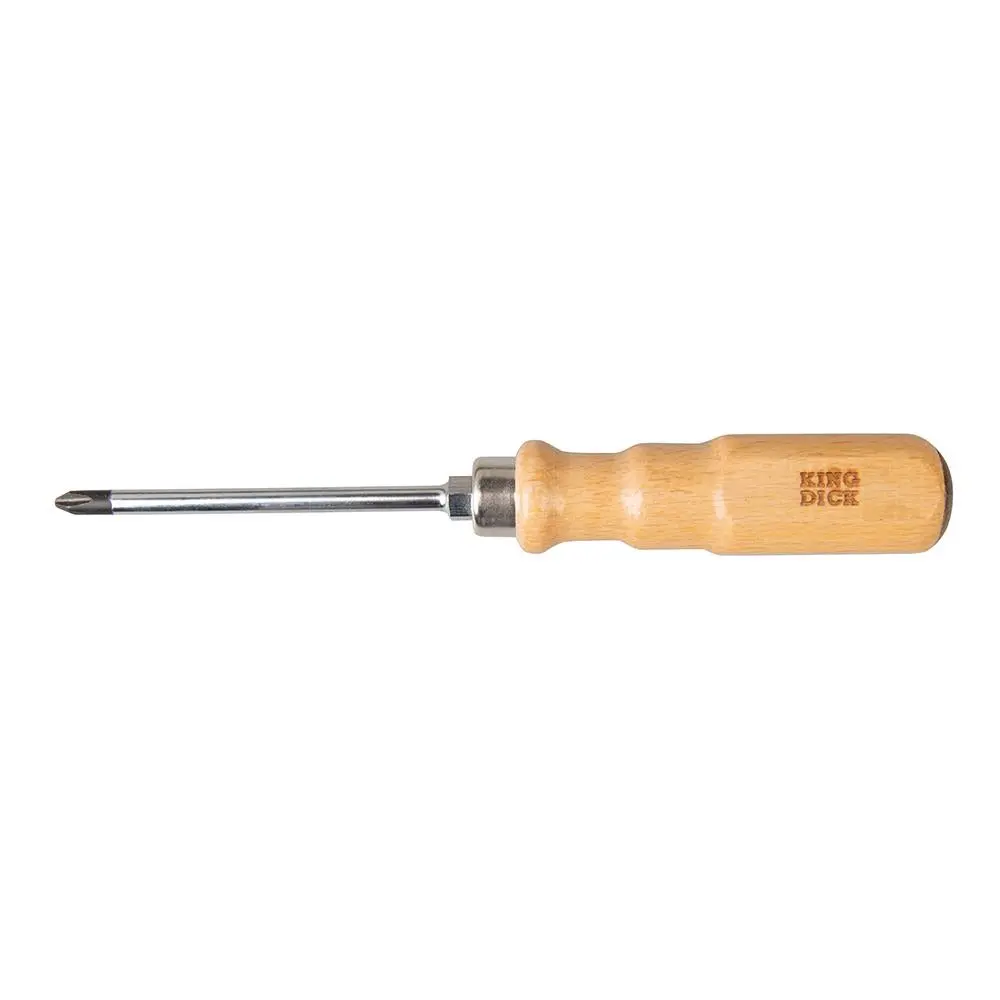 King Dick Heritage Wooden Handled Screwdriver Set 2pce Slotted 7/32" & PH2 HWHS002BF - Image 2