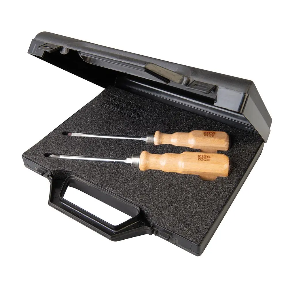 King Dick Heritage Wooden Handled Screwdriver Set 2pce Slotted 7/32" & PH2 HWHS002BF - Image 4