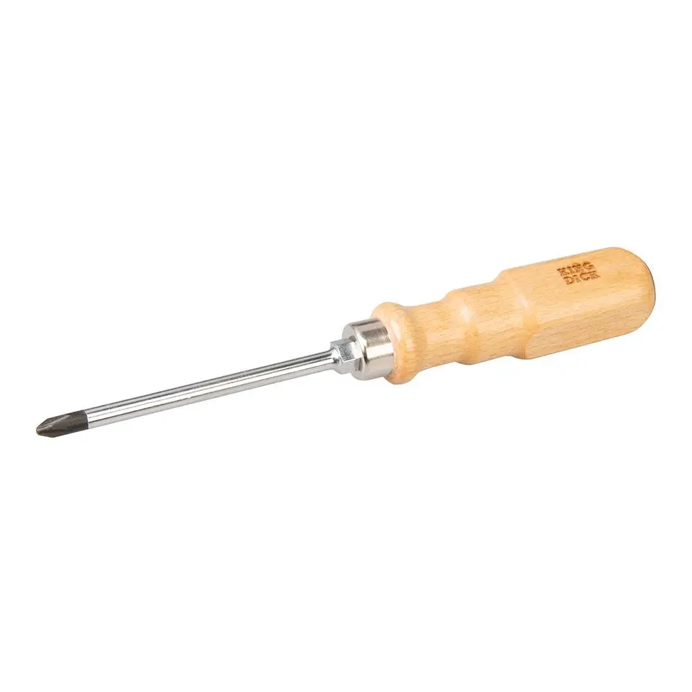 King Dick Heritage Wooden Handled Screwdriver Set 2pce Slotted 7/32" & PH2 HWHS002BF - Image 7