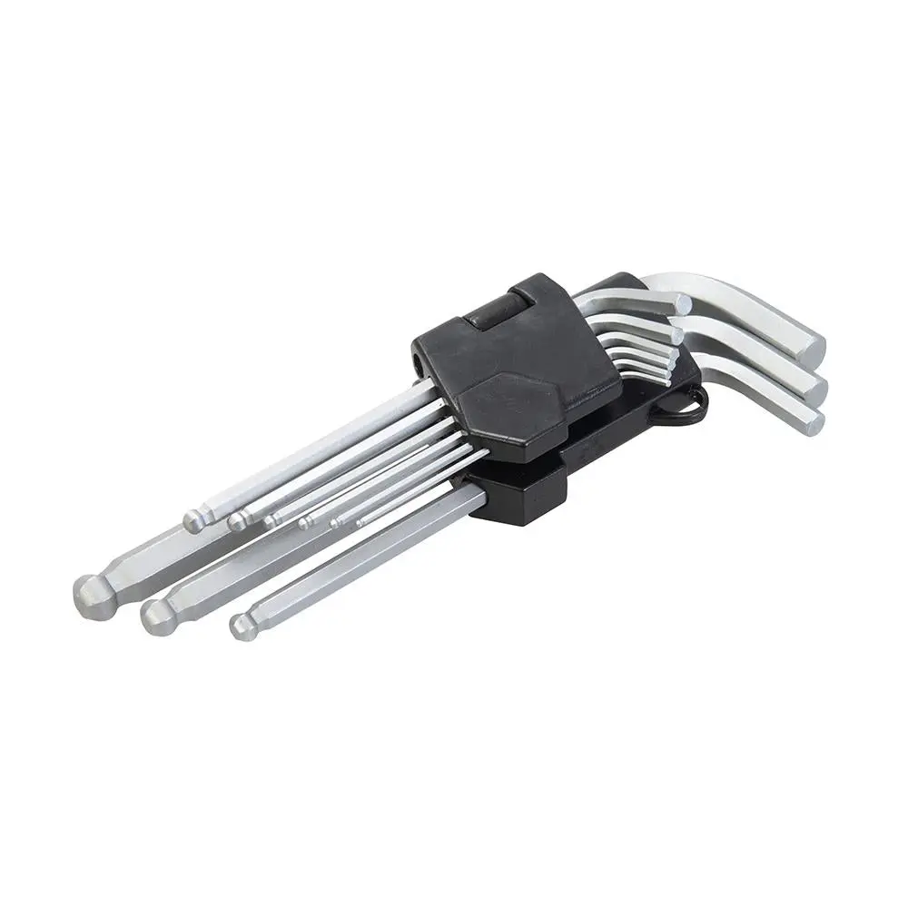 King Dick Hex Key Long Ball End Set AF 9pce 1/16" - 3/8" HWAB207
