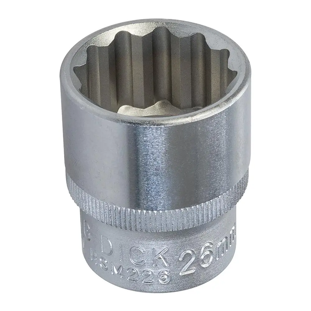 King Dick Socket SD 1/2" Metric 12pt 26mm HSM226
