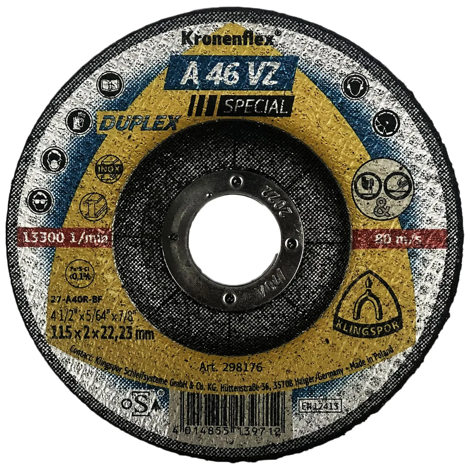 Klingspor Cutting and Grinding Disc A46VZ Special Duplex 115mm or 125mm - Image 3