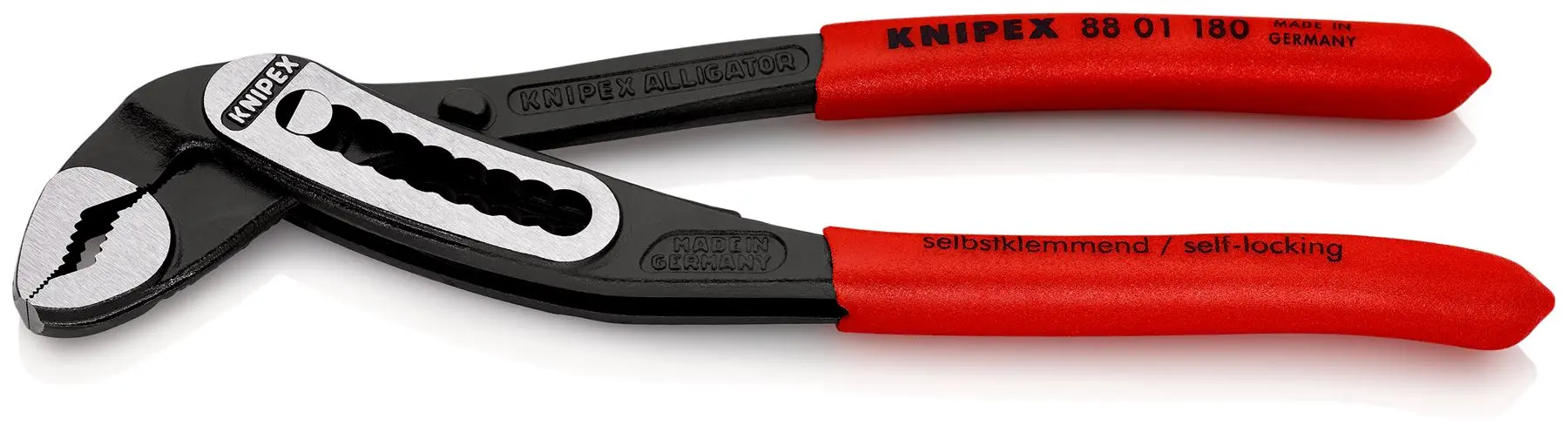 KNIPEX Alligator Water Pump Pliers 180mm Plastic Coated Handles Non Slip 88 01 180 SB