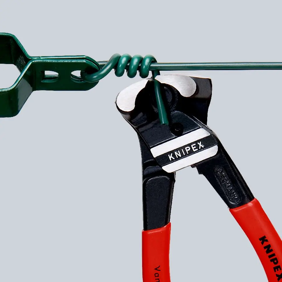 KNIPEX Bolt End Cutting Nipper Pliers High Lever Transmission 200mm Plastic Coated 61 01 200 - Image 3