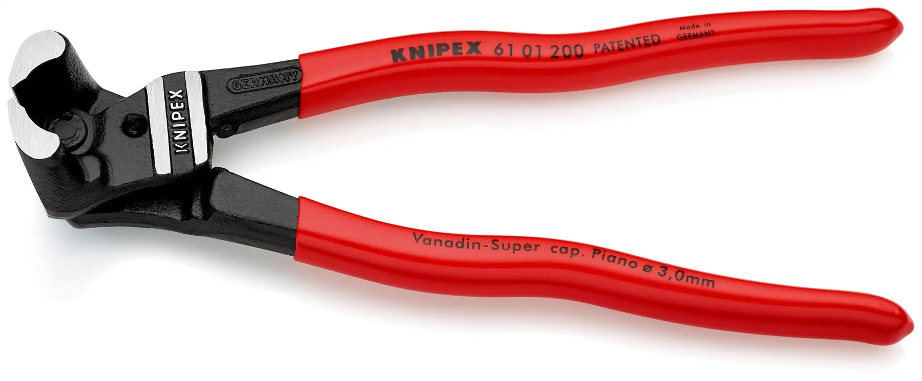 KNIPEX Bolt End Cutting Nipper Pliers High Lever Transmission 200mm Plastic Coated 61 01 200 SB - Image 2