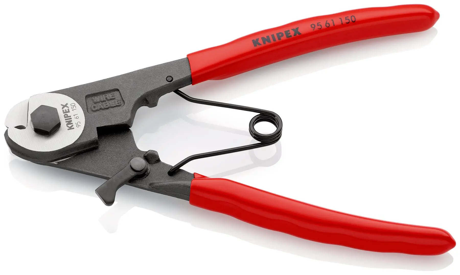KNIPEX Bowden Cable Cutter Wire Rope Cutting Pliers 150mm Plastic Coated Handles 95 61 150 - Image 2