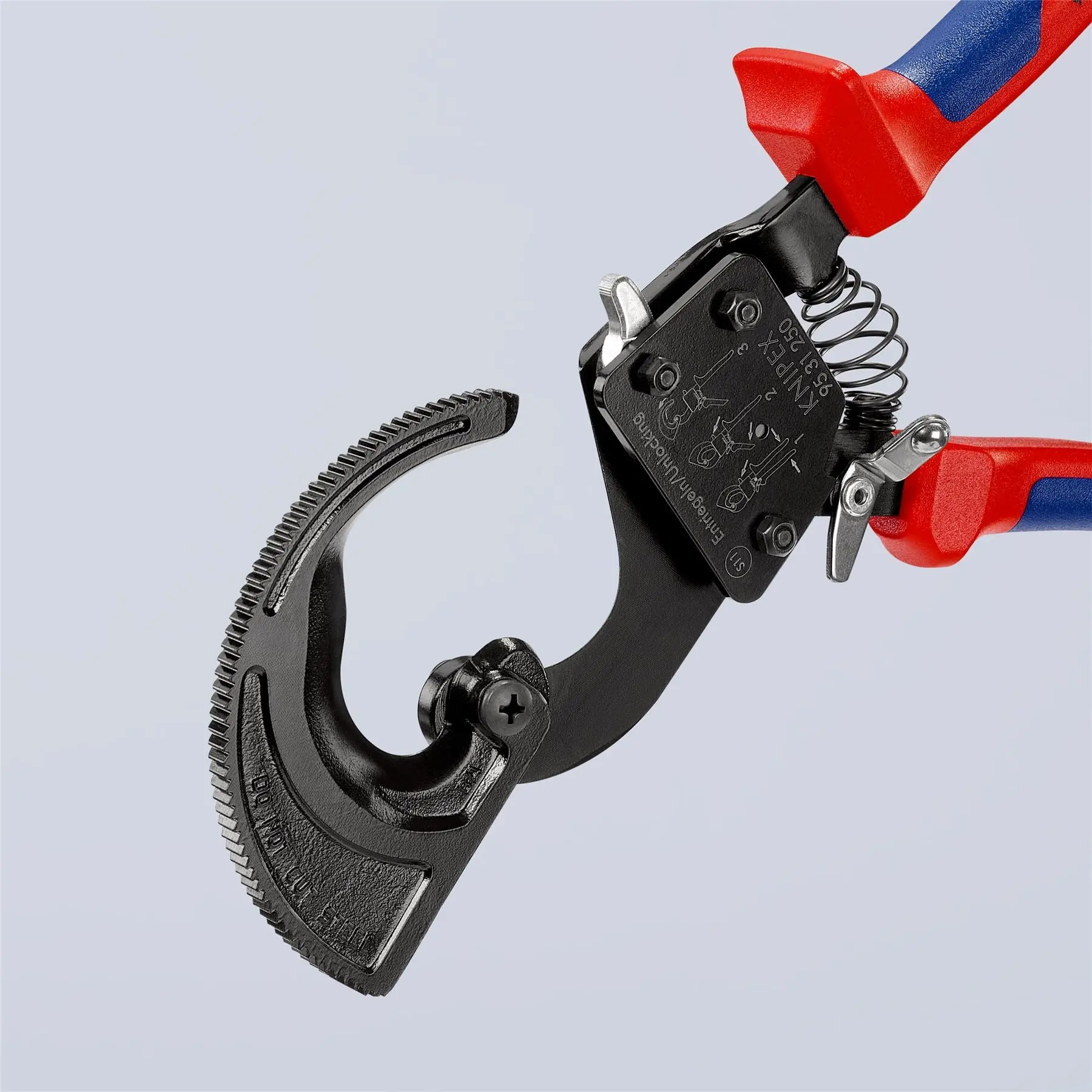 KNIPEX Cable Cutter Ratchet Action 32mm Diameter Cutting Capacity 250mm Multi Component Grips 95 31 250 - Image 4