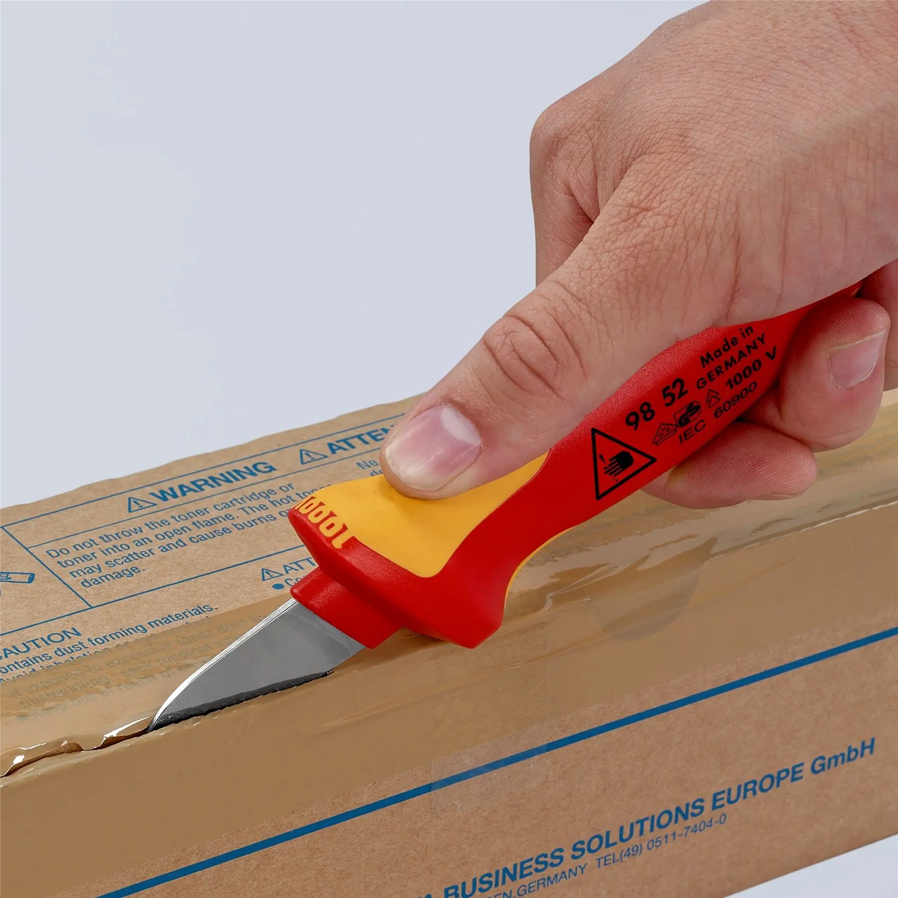 Knipex Cable Knife 190mm VDE Insulated 98 52 - Image 10