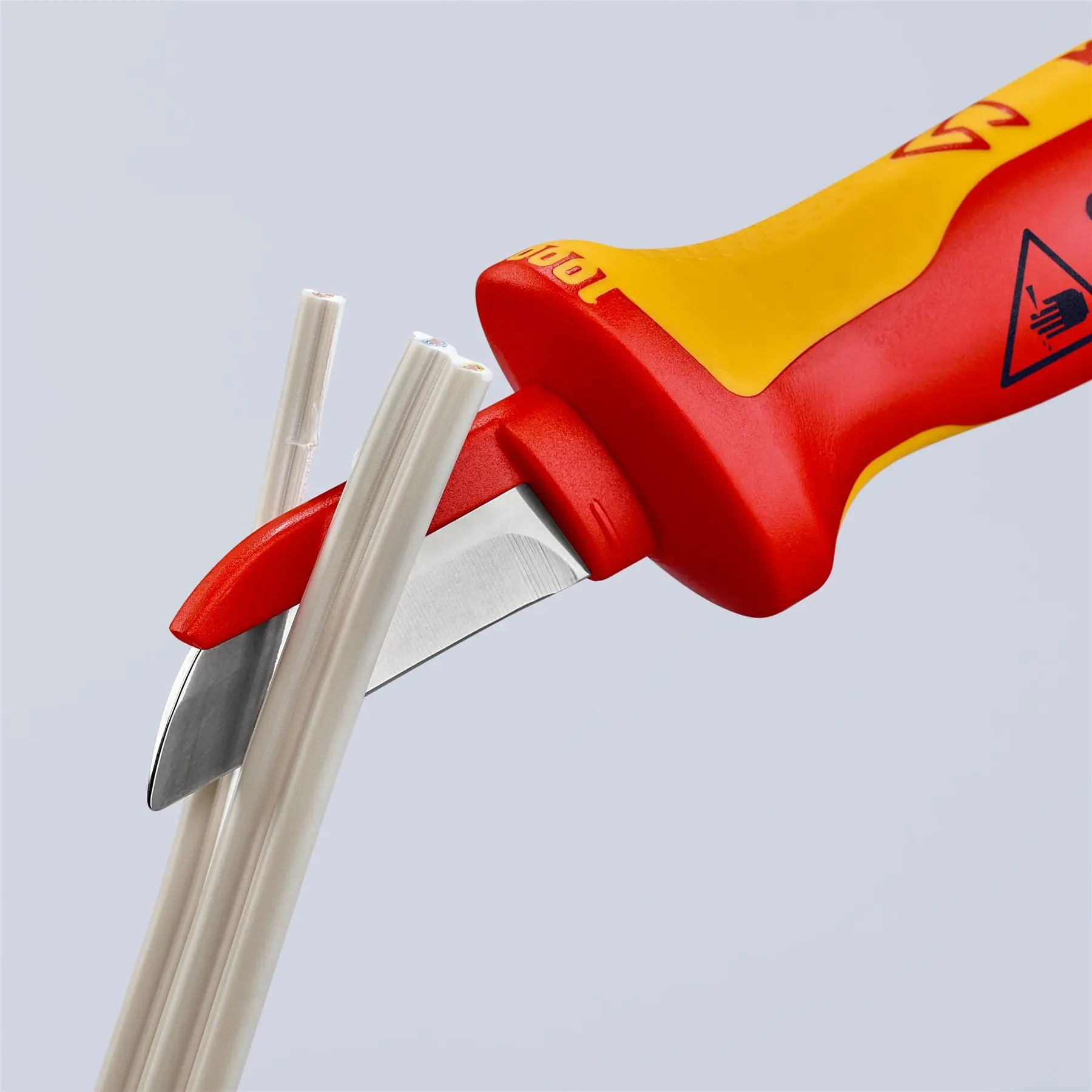 KNIPEX Cable Knife 190mm VDE Insulated Multi Component Handle 50mm Blade Length 98 54 SB - Image 3