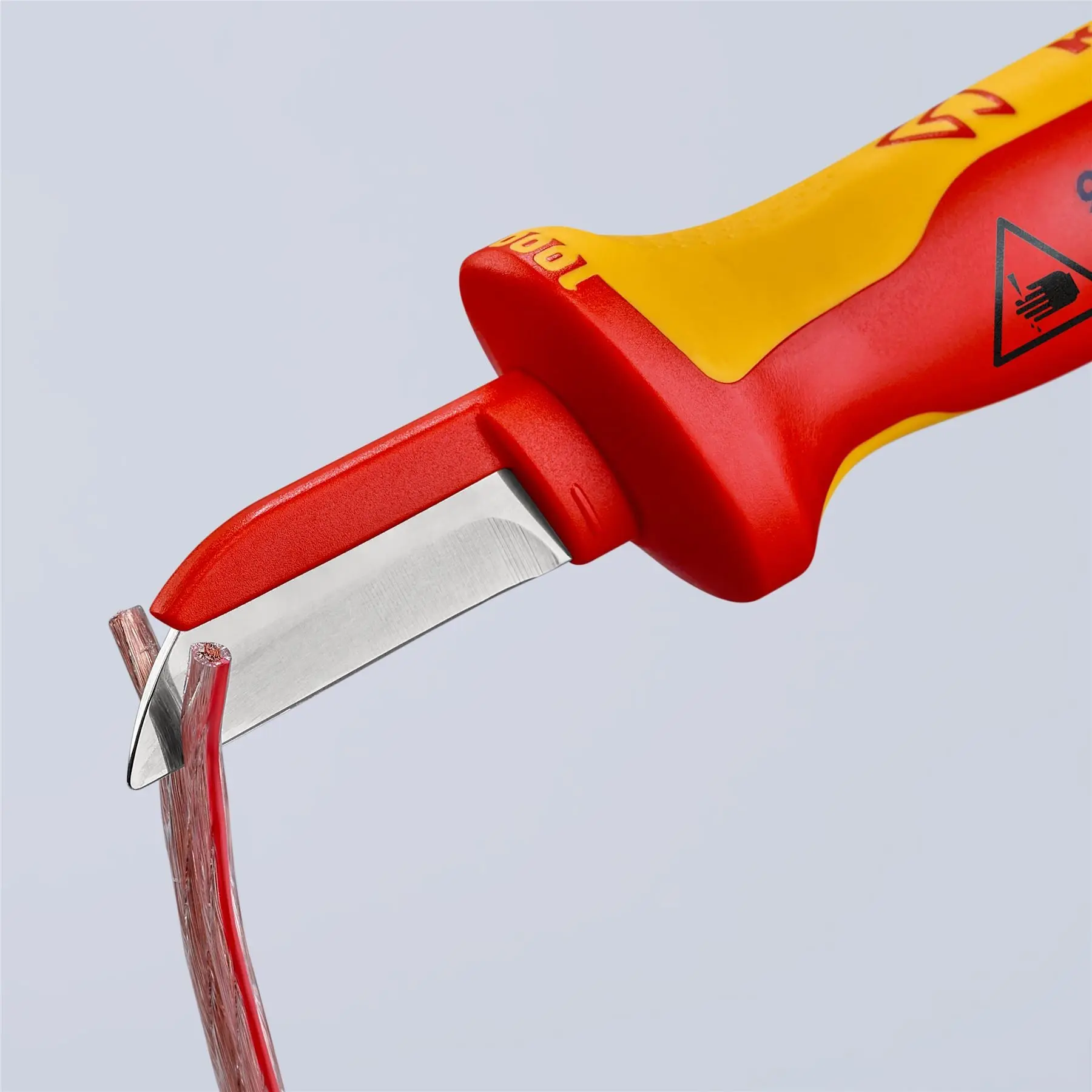 KNIPEX Cable Knife 190mm VDE Insulated Multi Component Handle 50mm Blade Length 98 54 SB - Image 4